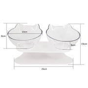 Non-slip Cat Bowls Double Pet Bowls With Raised Stand Pet Food Water