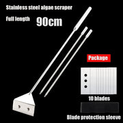 Aquarium Algae scraper, Fish tank Cleanining and Stainless steel aluminum alloy material.