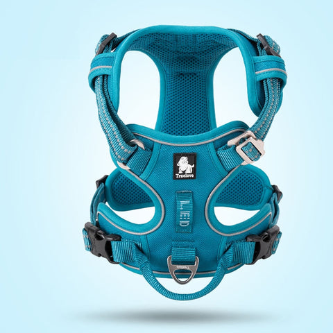 Truelove Front Nylon Dog Harness No Pull Vest Soft Adjustable Reflective Safety Harness for Dog Small Large Running Training