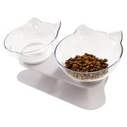 Non-slip Cat Bowls Double Pet Bowls With Raised Stand Pet Food Water