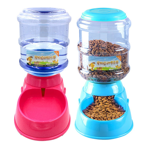 Dog Cat Feeder Bowl Automatic Pet Water Dispenser Drinking Fountain Bottle Plastic