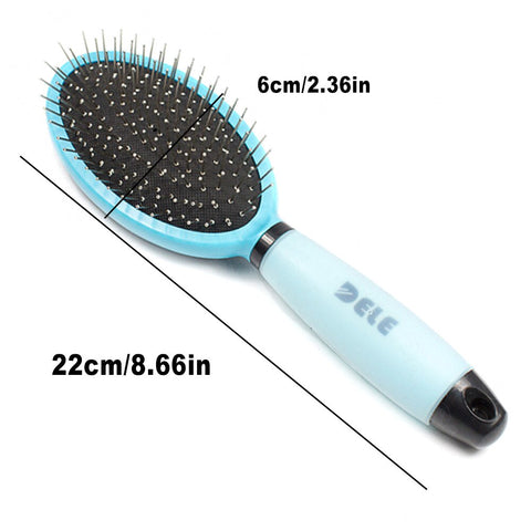 Pet Hair Comb, Hair Remover Double-sided Easy DE shedding Brush for Cat Grooming Tool