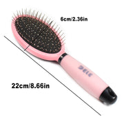 Pet Hair Comb, Hair Remover Double-sided Easy DE shedding Brush for Cat Grooming Tool