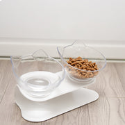 Non-slip Cat Bowls Double Pet Bowls With Raised Stand Pet Food Water