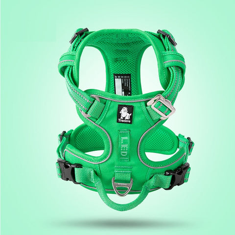Truelove Front Nylon Dog Harness No Pull Vest Soft Adjustable Reflective Safety Harness for Dog Small Large Running Training
