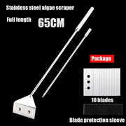 Aquarium Algae scraper, Fish tank Cleanining and Stainless steel aluminum alloy material.