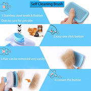 Pet Hair Remover, Grooming, Care Comb and Bath Brush