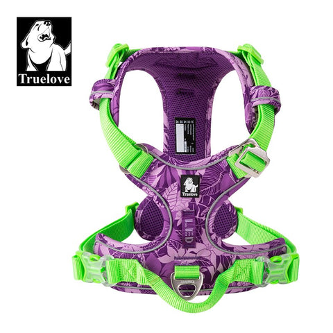 Truelove Front Nylon Dog Harness No Pull Vest Soft Adjustable Reflective Safety Harness for Dog Small Large Running Training