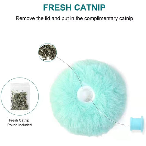 Sounding Smart Pet Toys Interactive Ball Plush Electric Catnip Training.