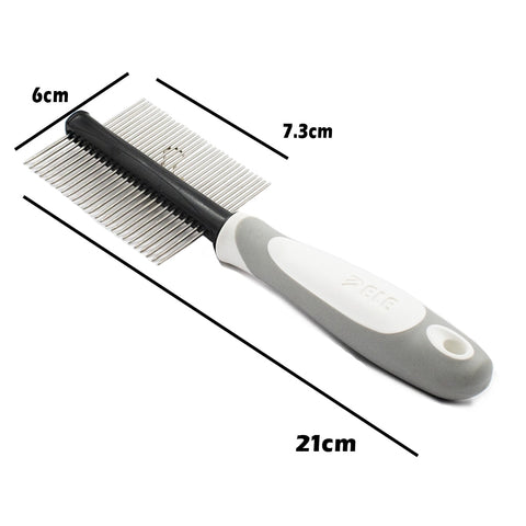 Pet Hair Comb, Hair Remover Double-sided Easy DE shedding Brush for Cat Grooming Tool