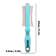 Pet Hair Comb, Hair Remover Double-sided Easy DE shedding Brush for Cat Grooming Tool