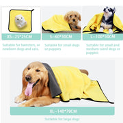 Quick-drying Dog and Cat Towels Soft Fiber Towels Absorbent Bath Towel