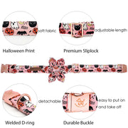 Elegant little tail Dog Collar with Bow Fall Dog Collar Halloween Pumpkin