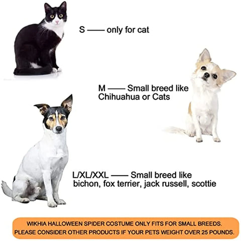 Halloween Costume for Dog Pet Clothes Puppy, Cat and Spider