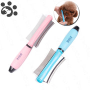 Pet Hair Comb, Hair Remover Double-sided Easy DE shedding Brush for Cat Grooming Tool