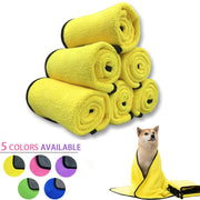 Quick-drying Dog and Cat Towels Soft Fiber Towels Absorbent Bath Towel